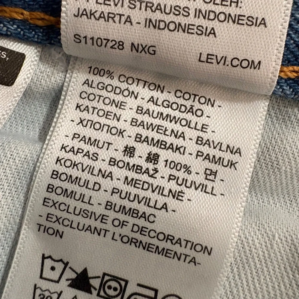 Levis 505 Jeans Regular Fit Straight Leg Mens 31x32 Blue Medium Wash 100% Cotton